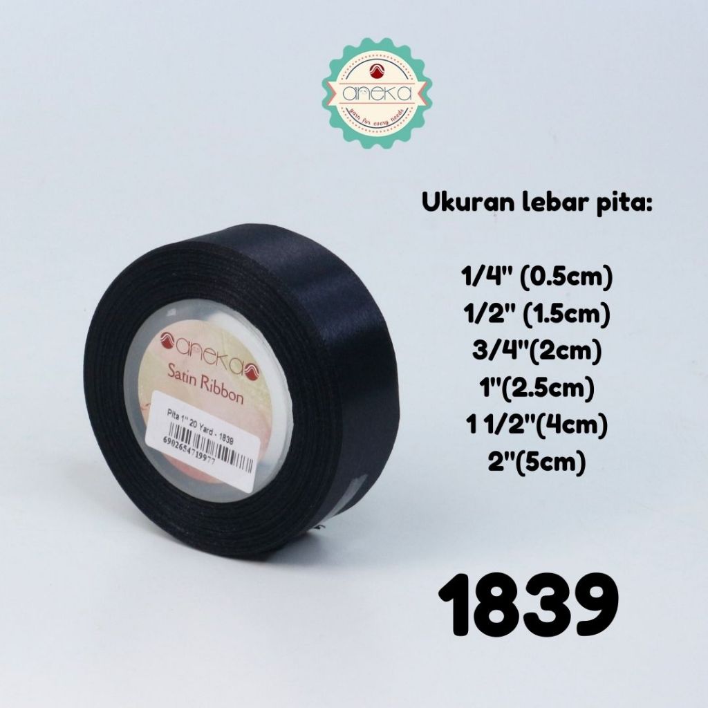 KATALOG - [20 Yard / Roll] Pita Satin / Satin Silk Ribbon 1/4" - 5mm - Part 1