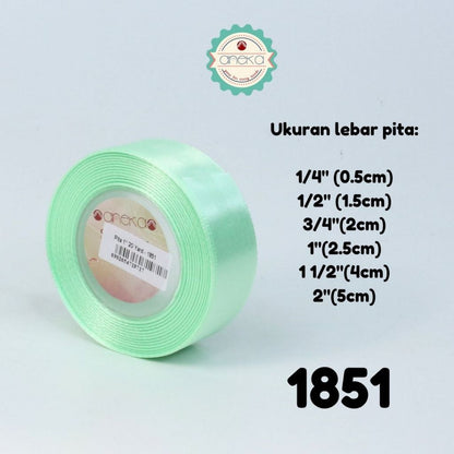 KATALOG - [20 YARD / ROLL] Pita Satin / Satin Silk Ribbon 1 1/2"  - 4 cm