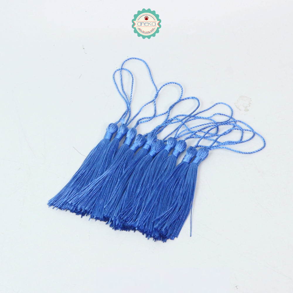 KATALOG - [10 PCS] Tassel Aksesoris / Polyester Silk Fringe Brush Tassels /  With Loop For Jewelry Making Souvenir / Bookmarks / Diy Craft Accessories