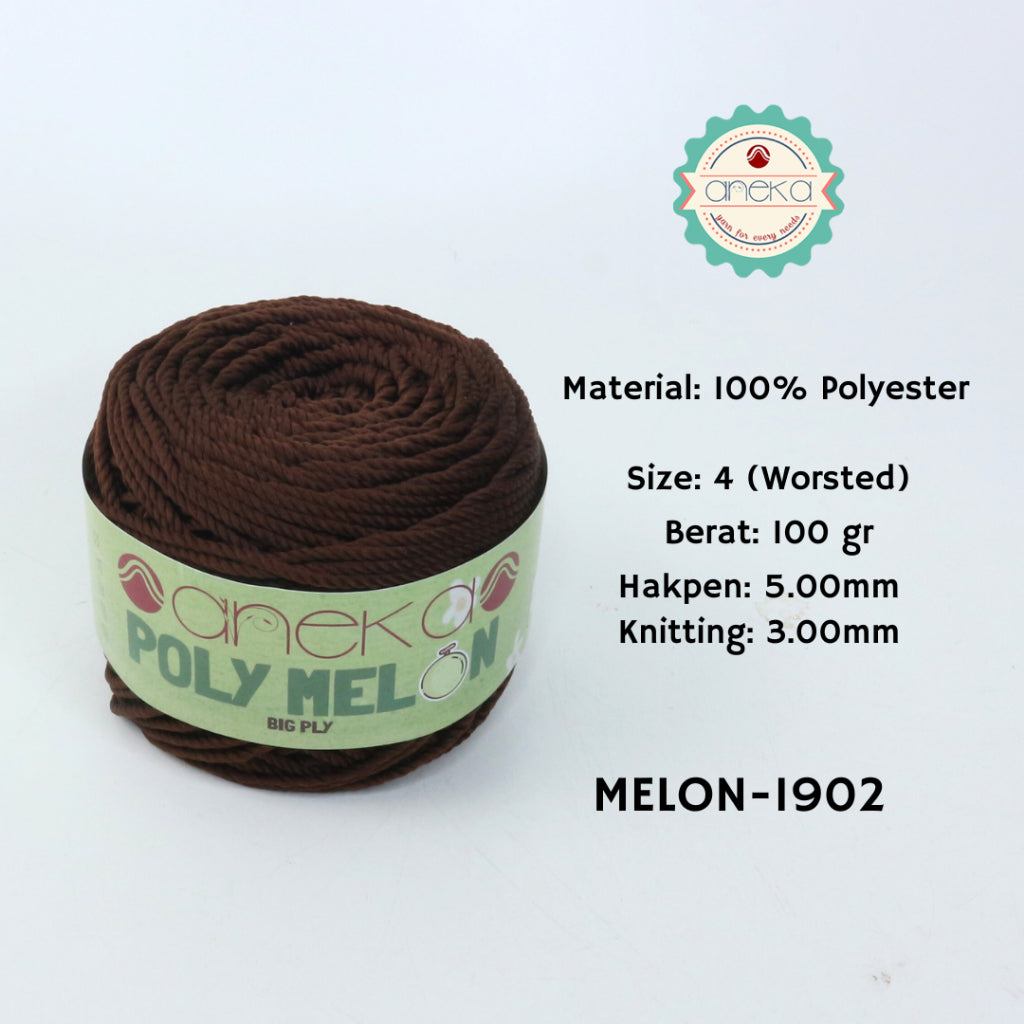 KATALOG - Benang Rajut Poly Melon Big Ply /  Polyester Crochet Knitting Yarn