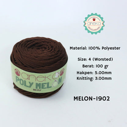 KATALOG - Benang Rajut Poly Melon Big Ply /  Polyester Crochet Knitting Yarn