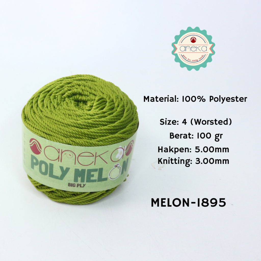 KATALOG - Benang Rajut Poly Melon Big Ply /  Polyester Crochet Knitting Yarn