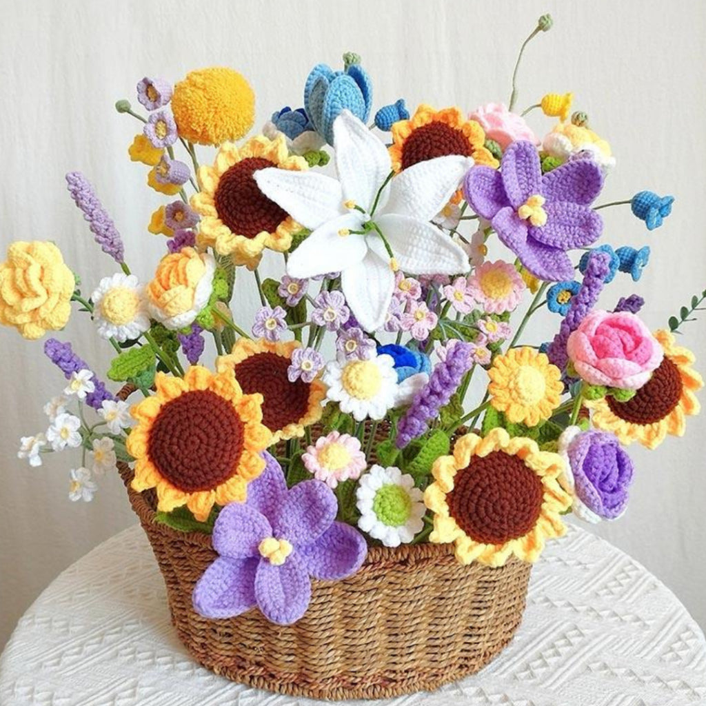 KATALOG - [1 TANGKAI] Bunga Rajut / Hiasan / Buket Hias / Crochet Flower DIY / Hand Bouquet Flowers - PART 2