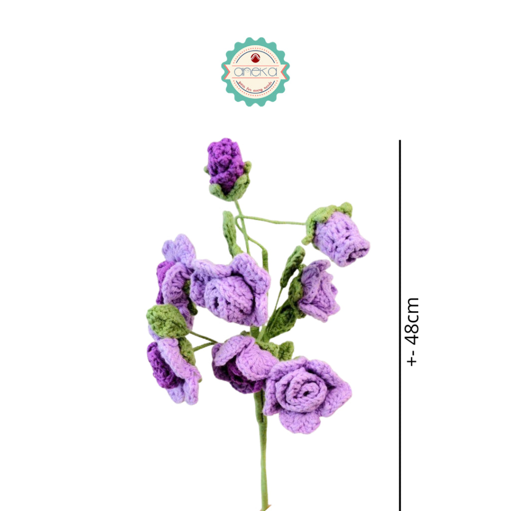KATALOG - [1 TANGKAI] Bunga Rajut / Hiasan / Buket Hias / Crochet Flower DIY / Hand Bouquet Flowers - PART 4