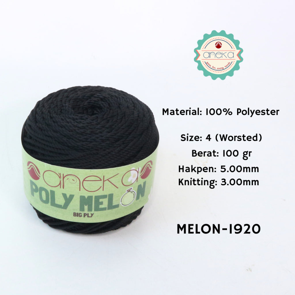 KATALOG - Benang Rajut Poly Melon Big Ply /  Polyester Crochet Knitting Yarn
