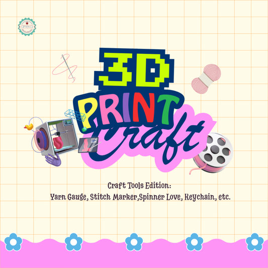 KATALOG - [PRE-ORDER] 3D Print Alat Rajut Aksesoris Knitting / Crochet Accesoriess / Stitch Marker / Penggaris / Gauge / Keychain