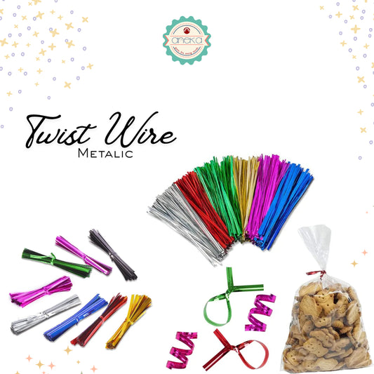 ANEKA - [800 PCS] Kawat Putar Pengikat Bingkisan / Twist Tie Wire / Candy Bag Sealing