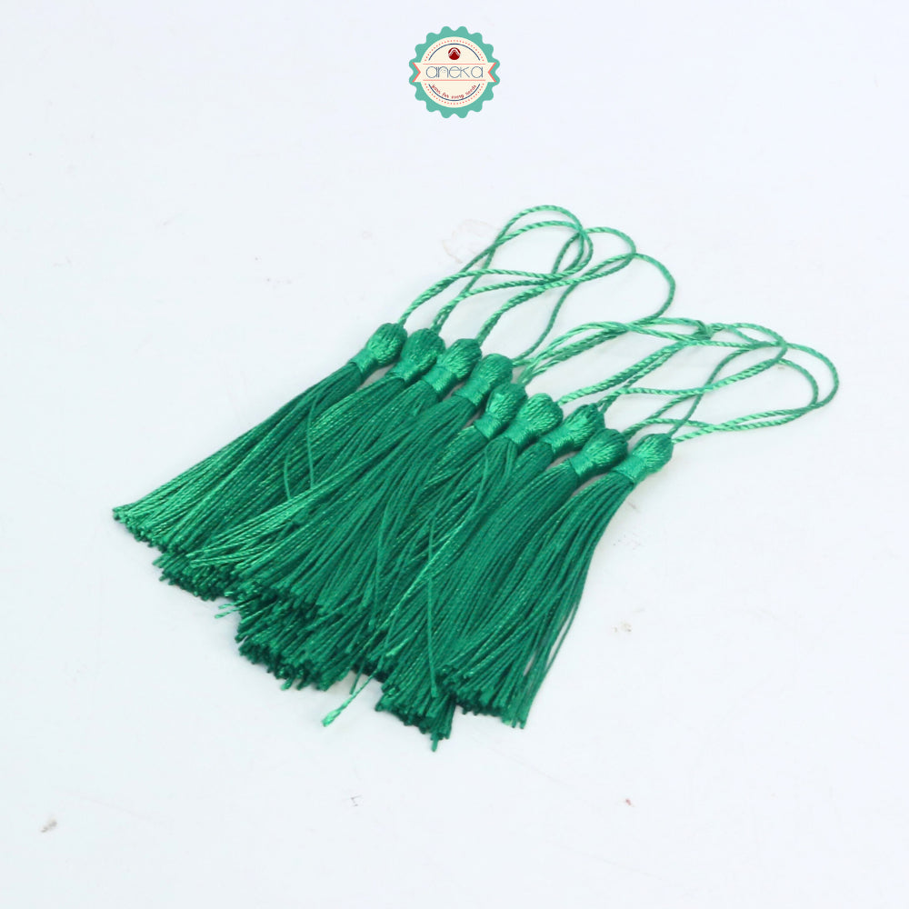 KATALOG - [10 PCS] Tassel Aksesoris / Polyester Silk Fringe Brush Tassels /  With Loop For Jewelry Making Souvenir / Bookmarks / Diy Craft Accessories