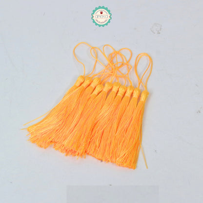 KATALOG - [10 PCS] Tassel Aksesoris / Polyester Silk Fringe Brush Tassels /  With Loop For Jewelry Making Souvenir / Bookmarks / Diy Craft Accessories
