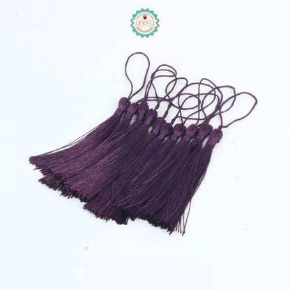 KATALOG - [10 PCS] Tassel Aksesoris / Polyester Silk Fringe Brush Tassels /  With Loop For Jewelry Making Souvenir / Bookmarks / Diy Craft Accessories