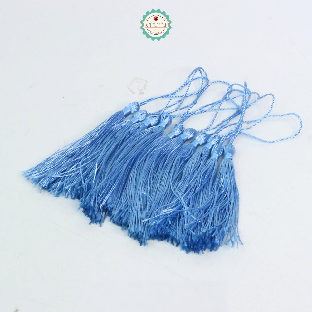 KATALOG - [10 PCS] Tassel Aksesoris / Polyester Silk Fringe Brush Tassels /  With Loop For Jewelry Making Souvenir / Bookmarks / Diy Craft Accessories