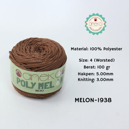 KATALOG - Benang Rajut Poly Melon Big Ply /  Polyester Crochet Knitting Yarn