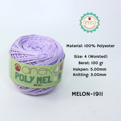 KATALOG - Benang Rajut Poly Melon Big Ply /  Polyester Crochet Knitting Yarn