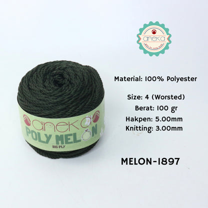 KATALOG - Benang Rajut Poly Melon Big Ply /  Polyester Crochet Knitting Yarn