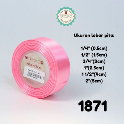 KATALOG - [20 YARD / ROLL] Pita Satin / Satin Silk Ribbon 1 1/2"  - 4 cm