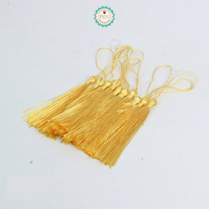 KATALOG - [10 PCS] Tassel Aksesoris / Polyester Silk Fringe Brush Tassels /  With Loop For Jewelry Making Souvenir / Bookmarks / Diy Craft Accessories