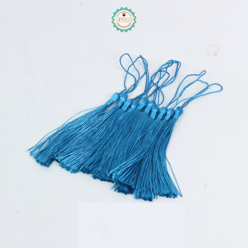 KATALOG - [10 PCS] Tassel Aksesoris / Polyester Silk Fringe Brush Tassels /  With Loop For Jewelry Making Souvenir / Bookmarks / Diy Craft Accessories