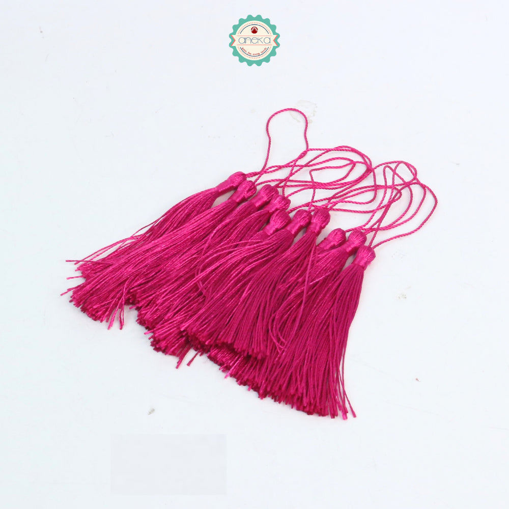 KATALOG - [10 PCS] Tassel Aksesoris / Polyester Silk Fringe Brush Tassels /  With Loop For Jewelry Making Souvenir / Bookmarks / Diy Craft Accessories