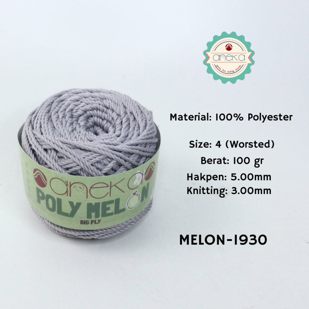 KATALOG - Benang Rajut Poly Melon Big Ply /  Polyester Crochet Knitting Yarn