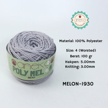 KATALOG - Benang Rajut Poly Melon Big Ply /  Polyester Crochet Knitting Yarn