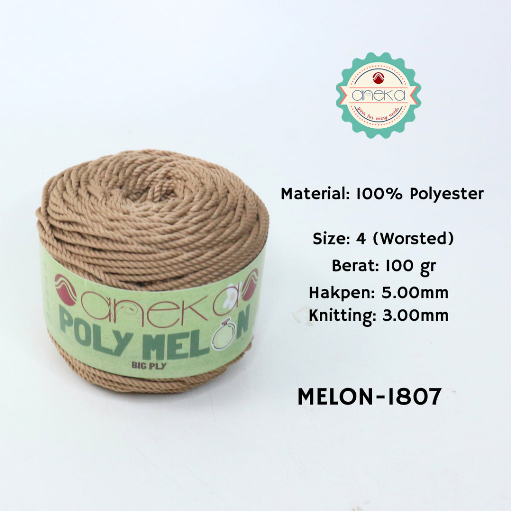KATALOG - Benang Rajut Poly Melon Big Ply /  Polyester Crochet Knitting Yarn