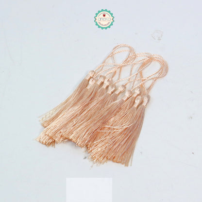 KATALOG - [10 PCS] Tassel Aksesoris / Polyester Silk Fringe Brush Tassels /  With Loop For Jewelry Making Souvenir / Bookmarks / Diy Craft Accessories