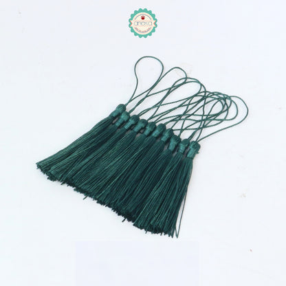 KATALOG - [10 PCS] Tassel Aksesoris / Polyester Silk Fringe Brush Tassels /  With Loop For Jewelry Making Souvenir / Bookmarks / Diy Craft Accessories
