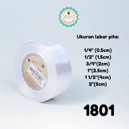 KATALOG - [20 YARD / ROLL] Pita Satin / Satin Silk Ribbon 1/2" - 1.2 cm