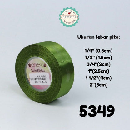 KATALOG - [20 YARD / ROLL] Pita Satin / Satin Silk Ribbon 1/2" - 1.2 cm