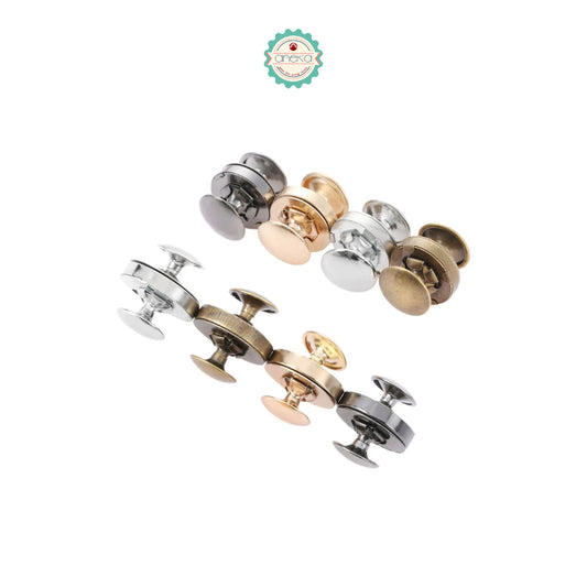 ANEKA - [2PCS] Kancing Magnet Cetet / Metal Magnetic Snaps Double Rivet Clasps Buttons