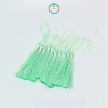 KATALOG - [10 PCS] Tassel Aksesoris / Polyester Silk Fringe Brush Tassels /  With Loop For Jewelry Making Souvenir / Bookmarks / Diy Craft Accessories
