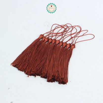 KATALOG - [10 PCS] Tassel Aksesoris / Polyester Silk Fringe Brush Tassels /  With Loop For Jewelry Making Souvenir / Bookmarks / Diy Craft Accessories