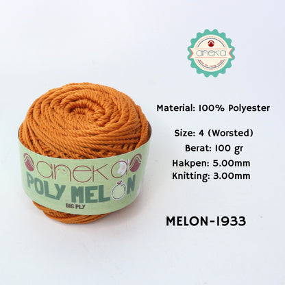 KATALOG - Benang Rajut Poly Melon Big Ply /  Polyester Crochet Knitting Yarn