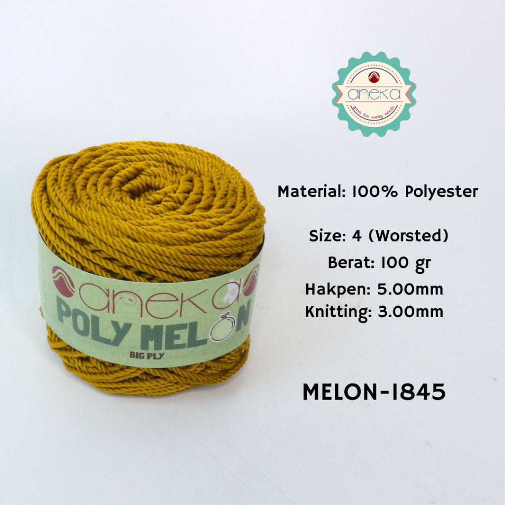 KATALOG - Benang Rajut Poly Melon Big Ply /  Polyester Crochet Knitting Yarn