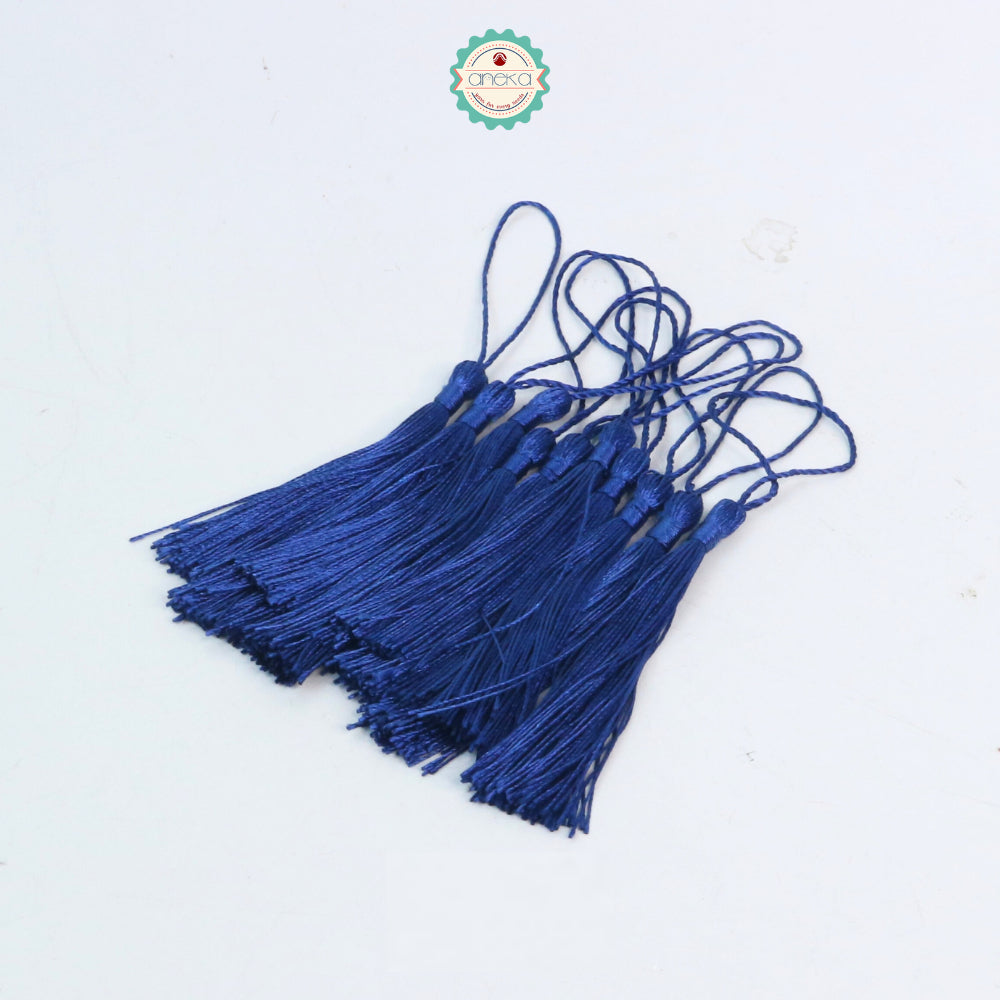 KATALOG - [10 PCS] Tassel Aksesoris / Polyester Silk Fringe Brush Tassels /  With Loop For Jewelry Making Souvenir / Bookmarks / Diy Craft Accessories
