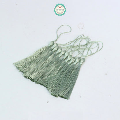 KATALOG - [10 PCS] Tassel Aksesoris / Polyester Silk Fringe Brush Tassels /  With Loop For Jewelry Making Souvenir / Bookmarks / Diy Craft Accessories