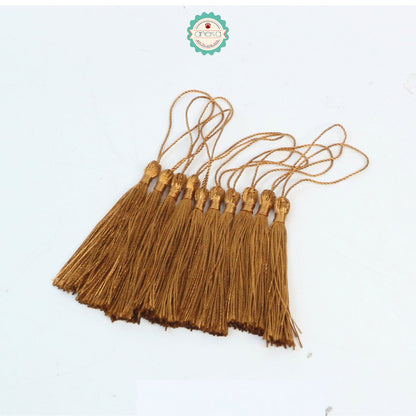 KATALOG - [10 PCS] Tassel Aksesoris / Polyester Silk Fringe Brush Tassels /  With Loop For Jewelry Making Souvenir / Bookmarks / Diy Craft Accessories