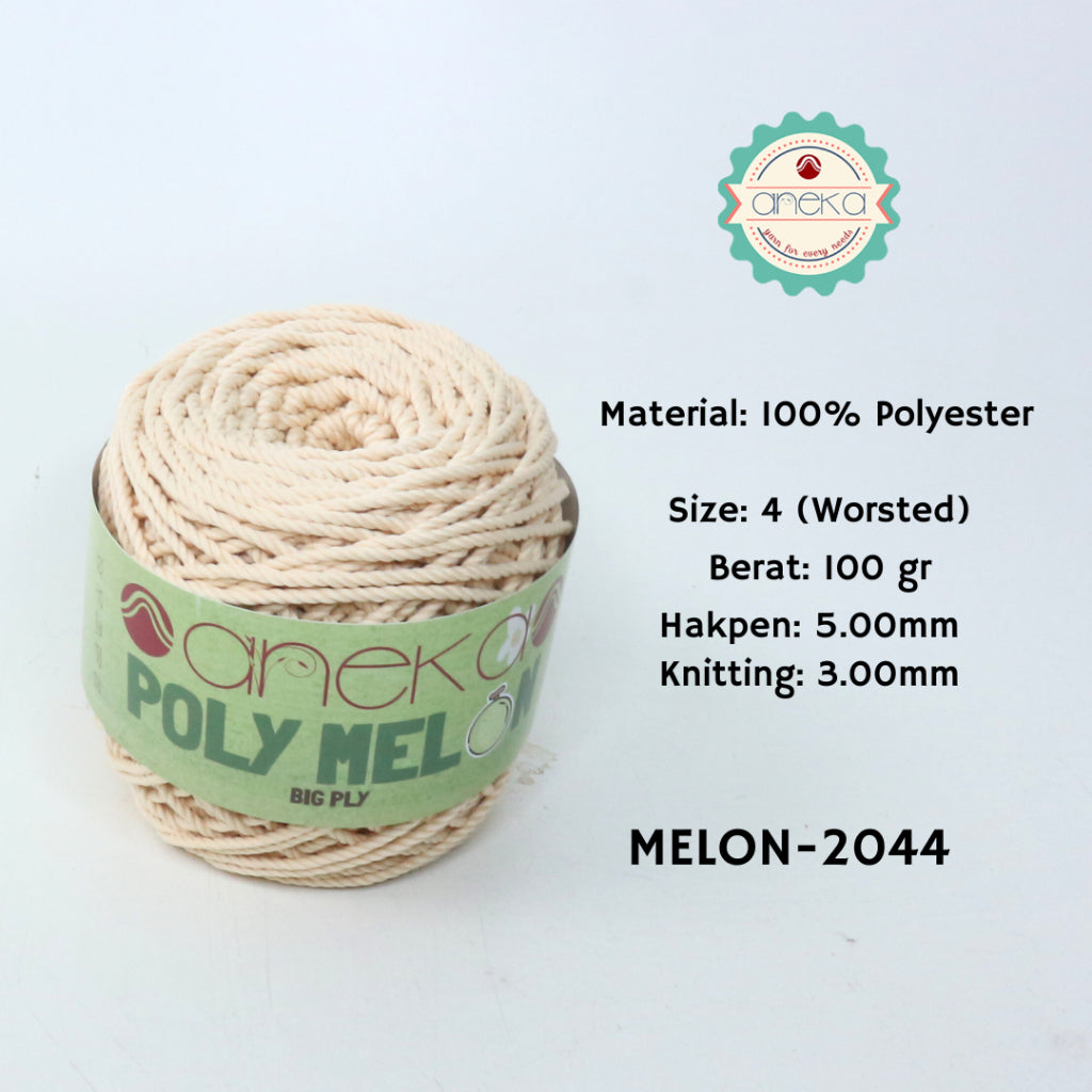 KATALOG - Benang Rajut Poly Melon Big Ply /  Polyester Crochet Knitting Yarn