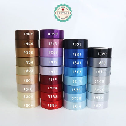 KATALOG - [20 YARD / ROLL] Pita Satin / Satin Silk Ribbon 1/2" - 1.2 cm