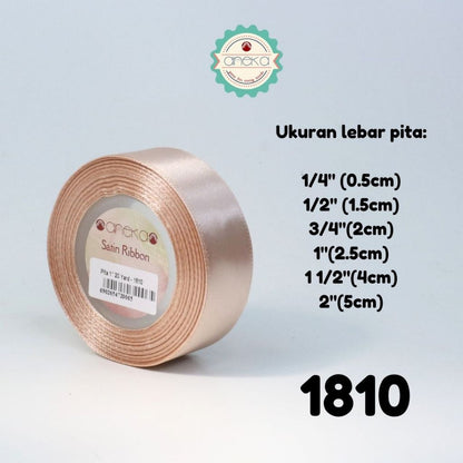 KATALOG - [20 YARD / ROLL] Pita Satin / Satin Silk Ribbon 1 1/2"  - 4 cm