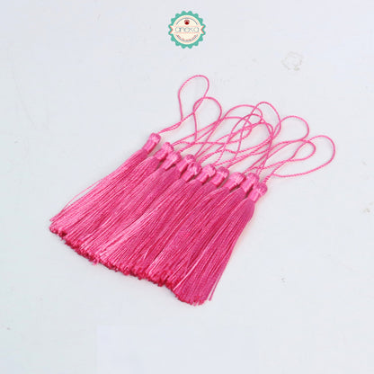 KATALOG - [10 PCS] Tassel Aksesoris / Polyester Silk Fringe Brush Tassels /  With Loop For Jewelry Making Souvenir / Bookmarks / Diy Craft Accessories