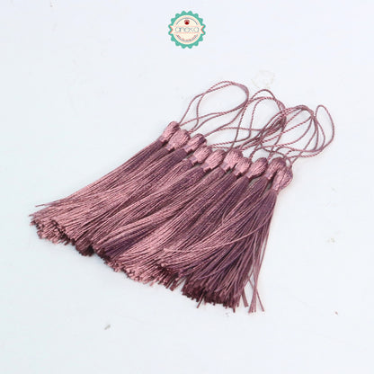 KATALOG - [10 PCS] Tassel Aksesoris / Polyester Silk Fringe Brush Tassels /  With Loop For Jewelry Making Souvenir / Bookmarks / Diy Craft Accessories