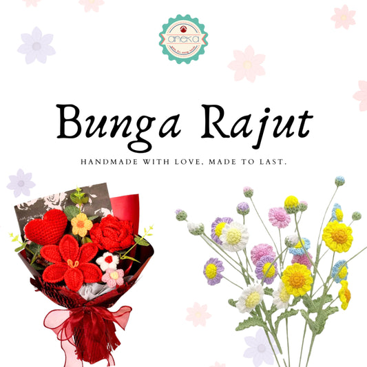 KATALOG - [1 TANGKAI] Bunga Rajut / Hiasan / Buket Hias / Crochet Flower DIY / Hand Bouquet Flowers - PART 2