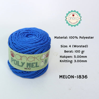 KATALOG - Benang Rajut Poly Melon Big Ply /  Polyester Crochet Knitting Yarn
