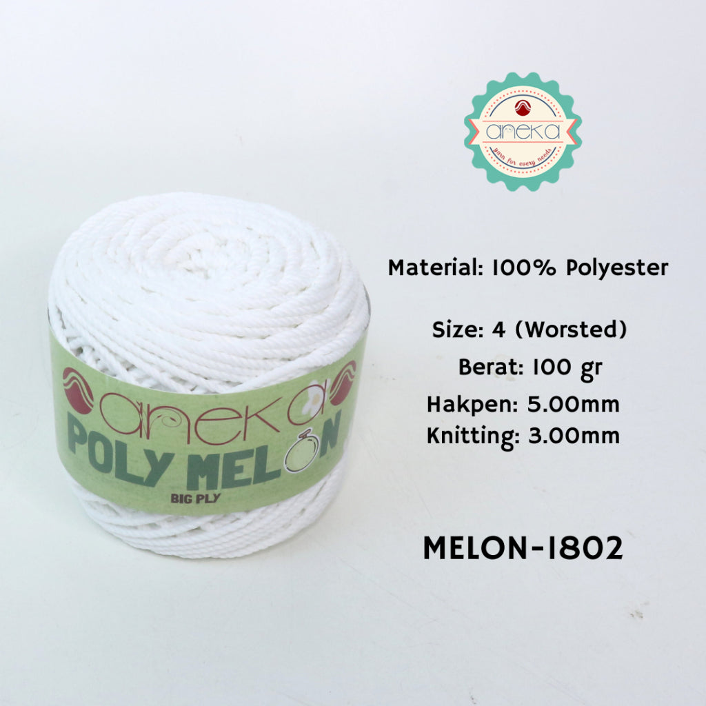 KATALOG - Benang Rajut Poly Melon Big Ply /  Polyester Crochet Knitting Yarn