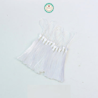KATALOG - [10 PCS] Tassel Aksesoris / Polyester Silk Fringe Brush Tassels /  With Loop For Jewelry Making Souvenir / Bookmarks / Diy Craft Accessories