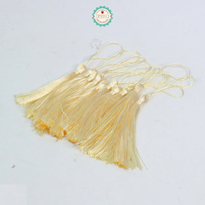 KATALOG - [10 PCS] Tassel Aksesoris / Polyester Silk Fringe Brush Tassels /  With Loop For Jewelry Making Souvenir / Bookmarks / Diy Craft Accessories