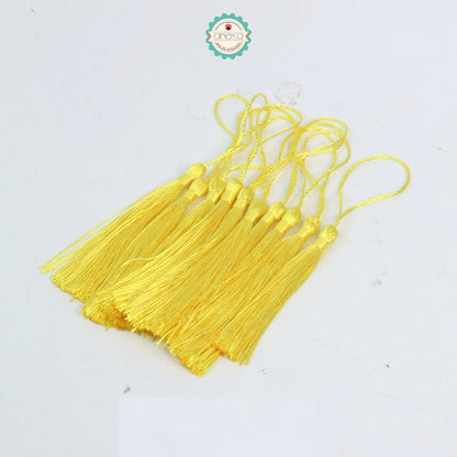 KATALOG - [10 PCS] Tassel Aksesoris / Polyester Silk Fringe Brush Tassels /  With Loop For Jewelry Making Souvenir / Bookmarks / Diy Craft Accessories