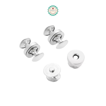 ANEKA - [2PCS] Kancing Magnet Cetet / Metal Magnetic Snaps Double Rivet Clasps Buttons