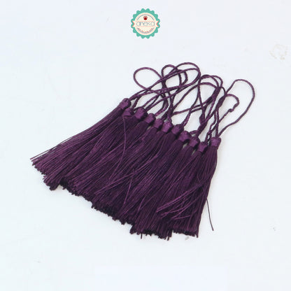 KATALOG - [10 PCS] Tassel Aksesoris / Polyester Silk Fringe Brush Tassels /  With Loop For Jewelry Making Souvenir / Bookmarks / Diy Craft Accessories
